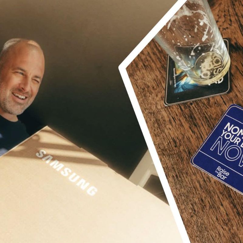 Raise The Bar! Joe Cole in coalition with Samsung news item at The Lord Byron, Margate